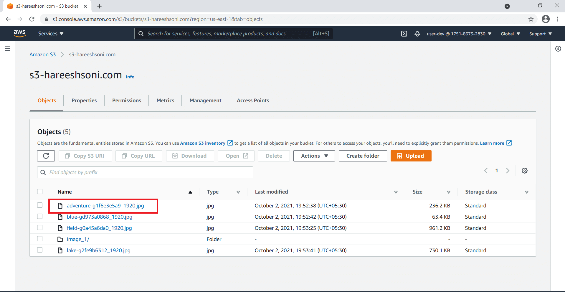 View Files in AWS S3